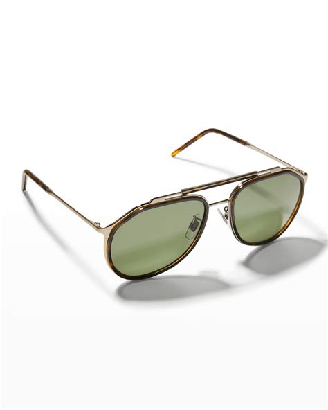 men's small double bridge sunglasses.